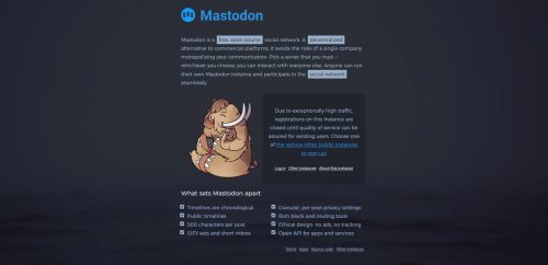 Mastodon capture d'écran